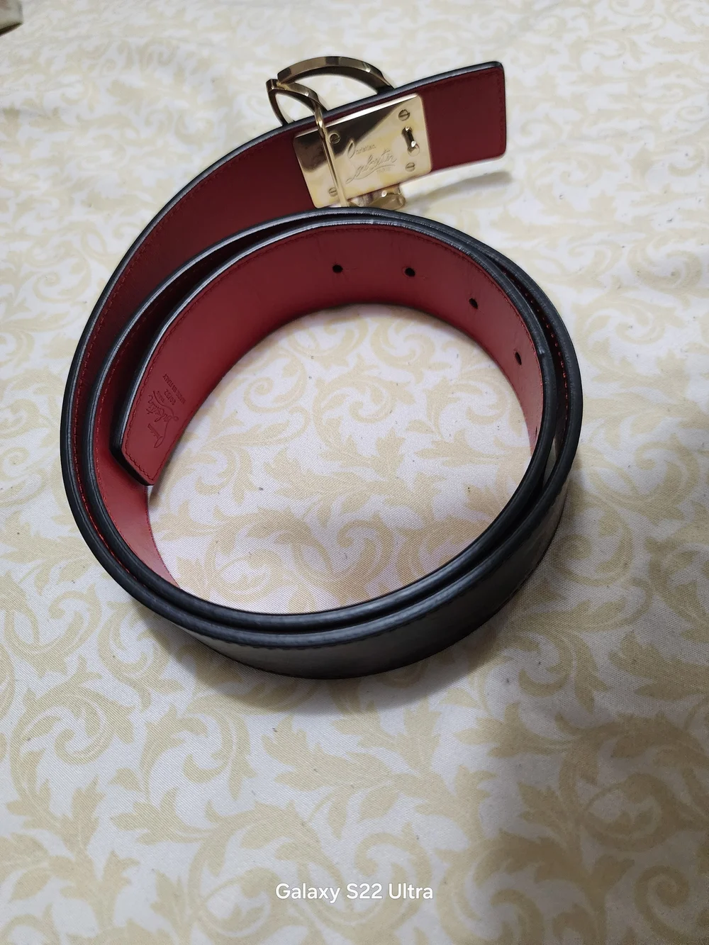 Christian Louboutin Leopard Print Leather Belt - Brown and Black